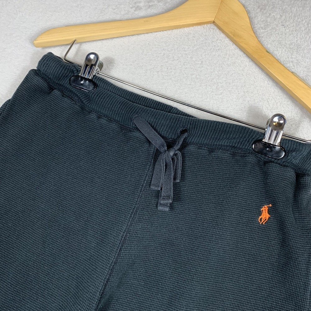 Polo Ralph Lauren Sleepwear Pants Mens Small Black Waffle Knit Lounge Pajama